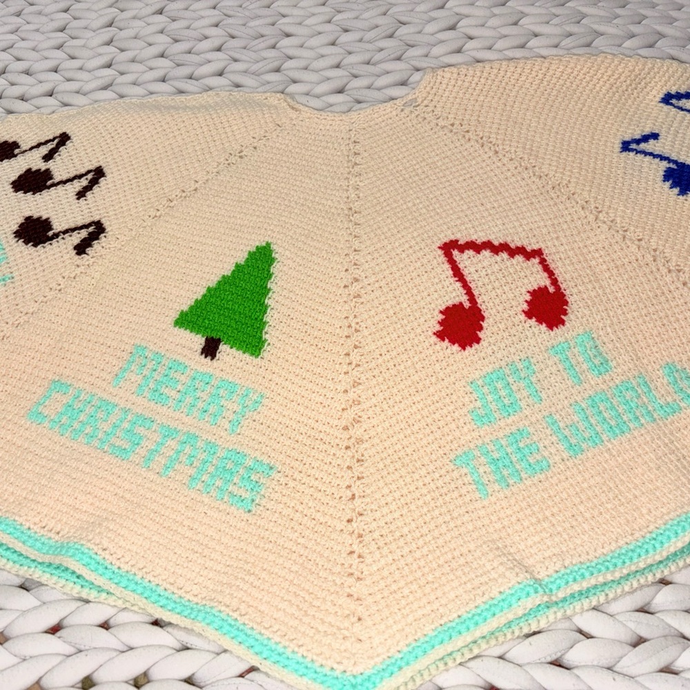 Vintage Crochet Christmas Tree Skirt